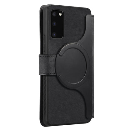 Samsung Galaxy S20 Retro Leather Phone Case with Enhanced MagSafe Wireless Charging, RFID Anti-theft Protection, Kickstand & Magnetic Lock Wallet Cover