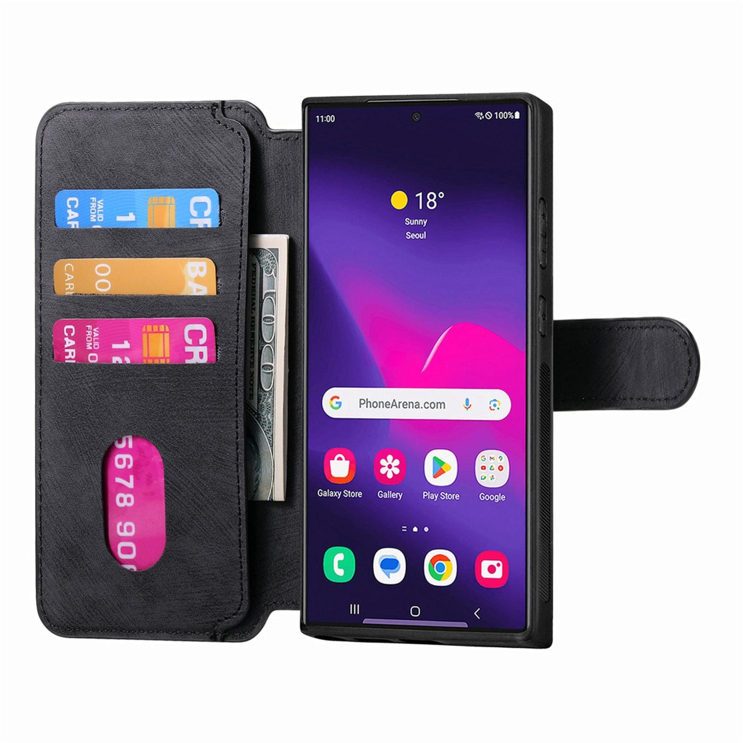 Samsung Galaxy S25 Ultra 5G Retro Leather Phone Case with Enhanced MagSafe Wireless Charging, RFID Anti-theft Protection, Kickstand & Magnetic Lock Wallet Cover