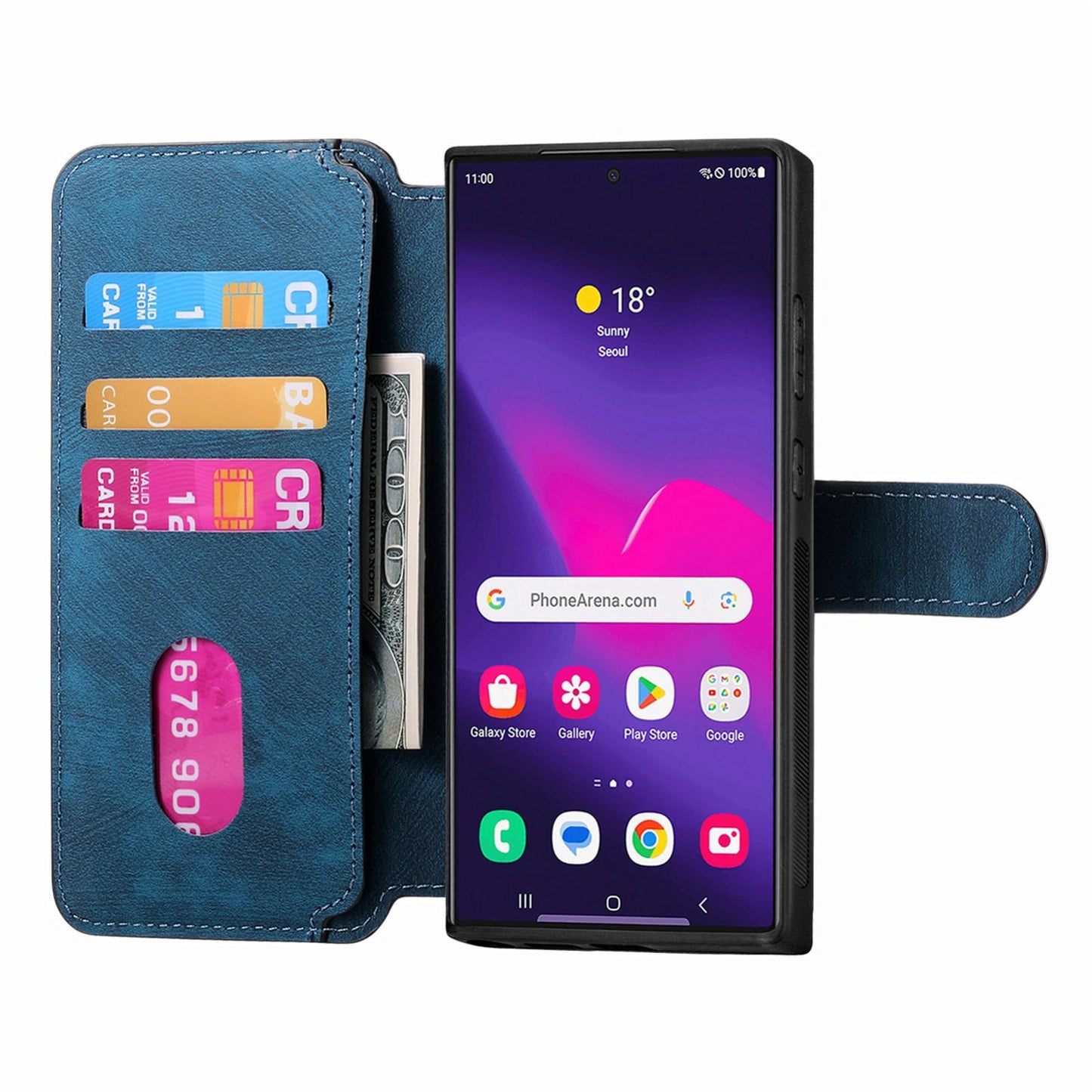 Samsung Galaxy S25 Ultra 5G Retro Leather Phone Case with Enhanced MagSafe Wireless Charging, RFID Anti-theft Protection, Kickstand & Magnetic Lock Wallet Cover