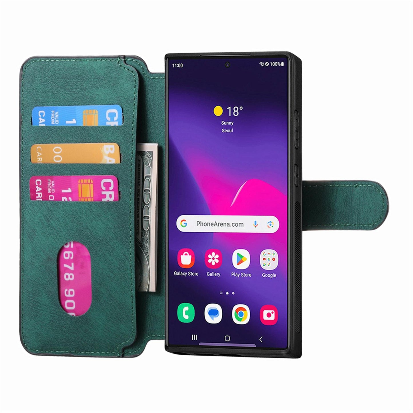 Samsung Galaxy S25 Ultra 5G Retro Leather Phone Case with Enhanced MagSafe Wireless Charging, RFID Anti-theft Protection, Kickstand & Magnetic Lock Wallet Cover