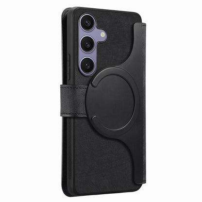 Samsung Galaxy S25+ 5G Retro Leather Phone Case with Enhanced MagSafe Wireless Charging, RFID Anti-theft Protection, Kickstand & Magnetic Lock Wallet Cover