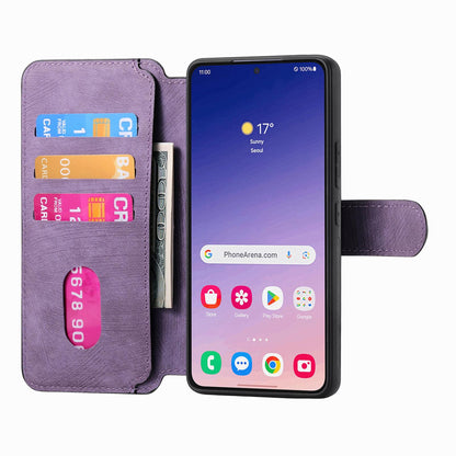 Samsung Galaxy S25 5G Retro Leather Phone Case with Enhanced MagSafe Wireless Charging, RFID Anti-theft Protection, Kickstand & Magnetic Lock Wallet Cover