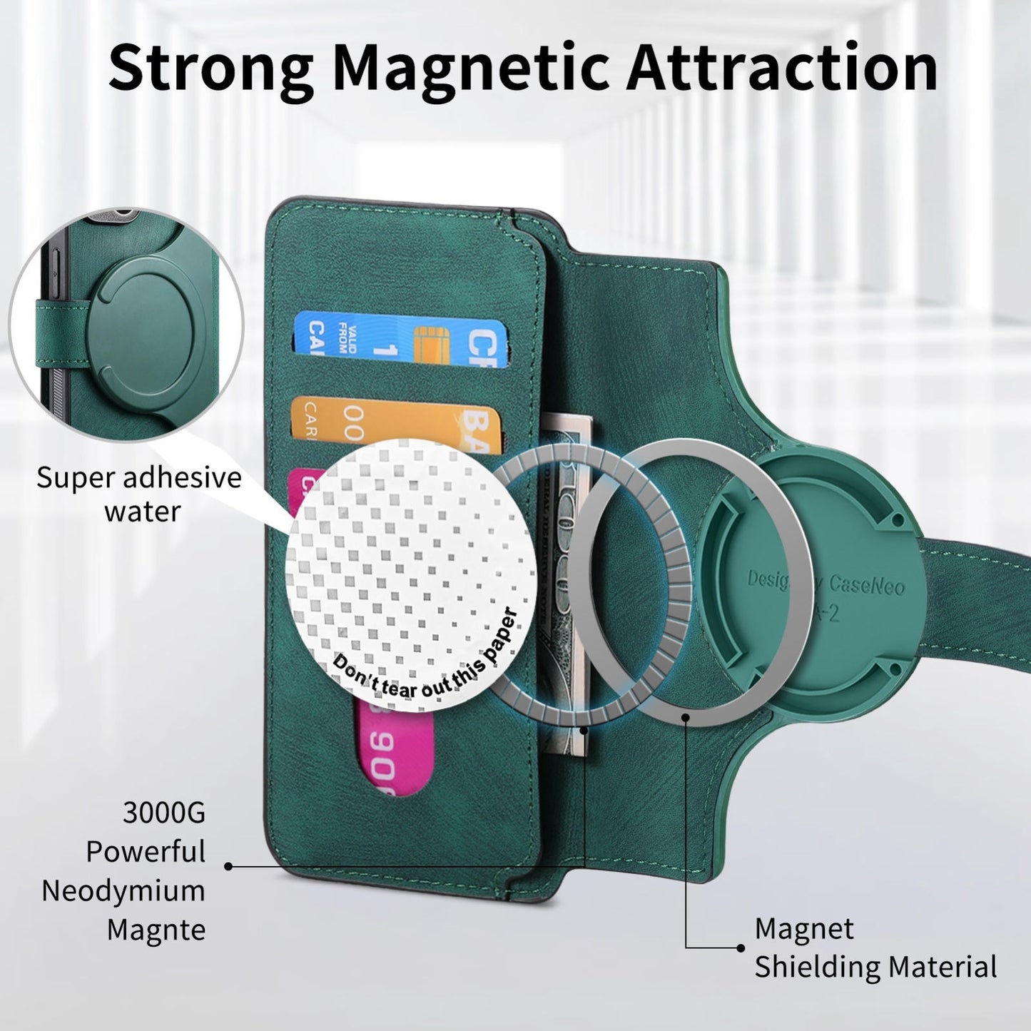 Redmi Note 13 Pro 4G Retro Leather Phone Case with Enhanced MagSafe Wireless Charging, RFID Anti-theft Protection, Kickstand & Magnetic Lock Wallet Cover