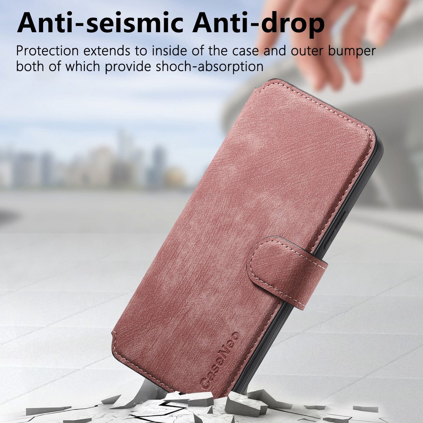 Redmi Note 13 Pro 5G Retro Leather Phone Case with Enhanced MagSafe Wireless Charging, RFID Anti-theft Protection, Kickstand & Magnetic Lock Wallet Cover