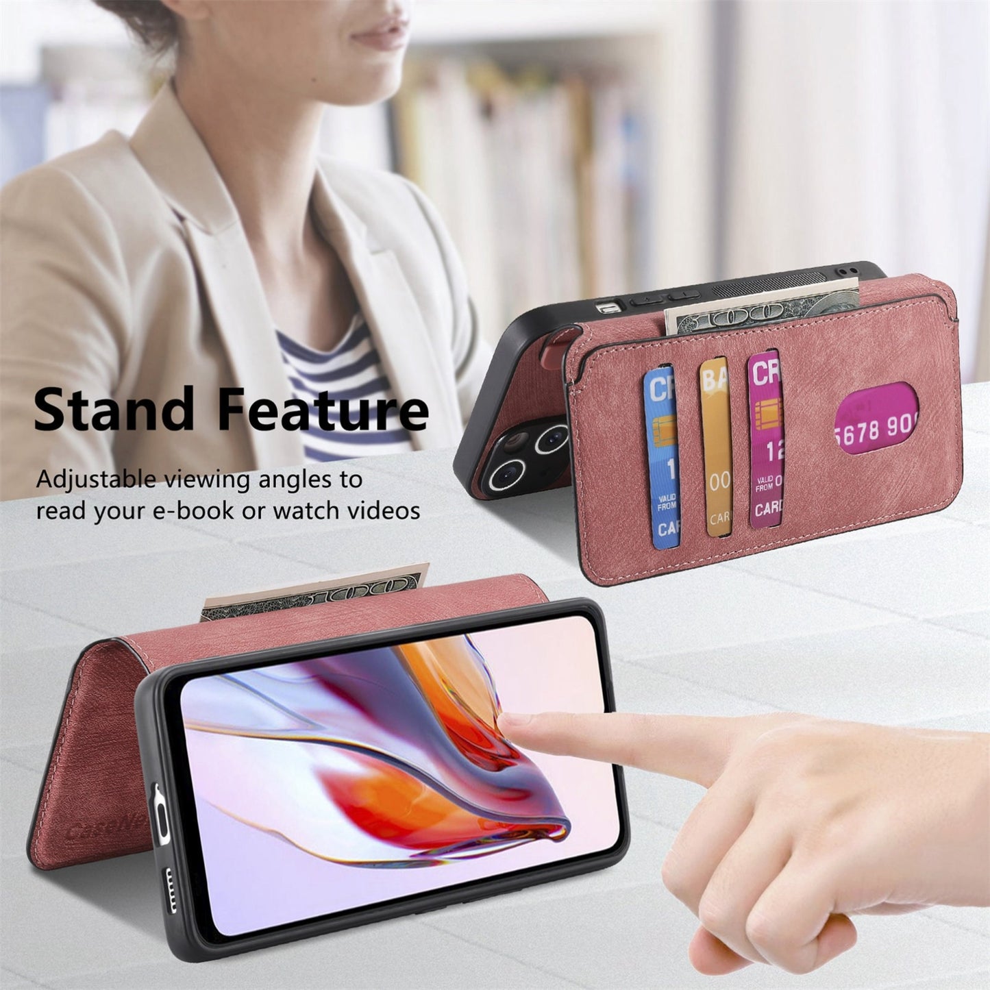 Redmi 12C Retro Leather Phone Case with Enhanced MagSafe Wireless Charging, RFID Anti-theft Protection, Kickstand & Magnetic Lock Wallet Cover