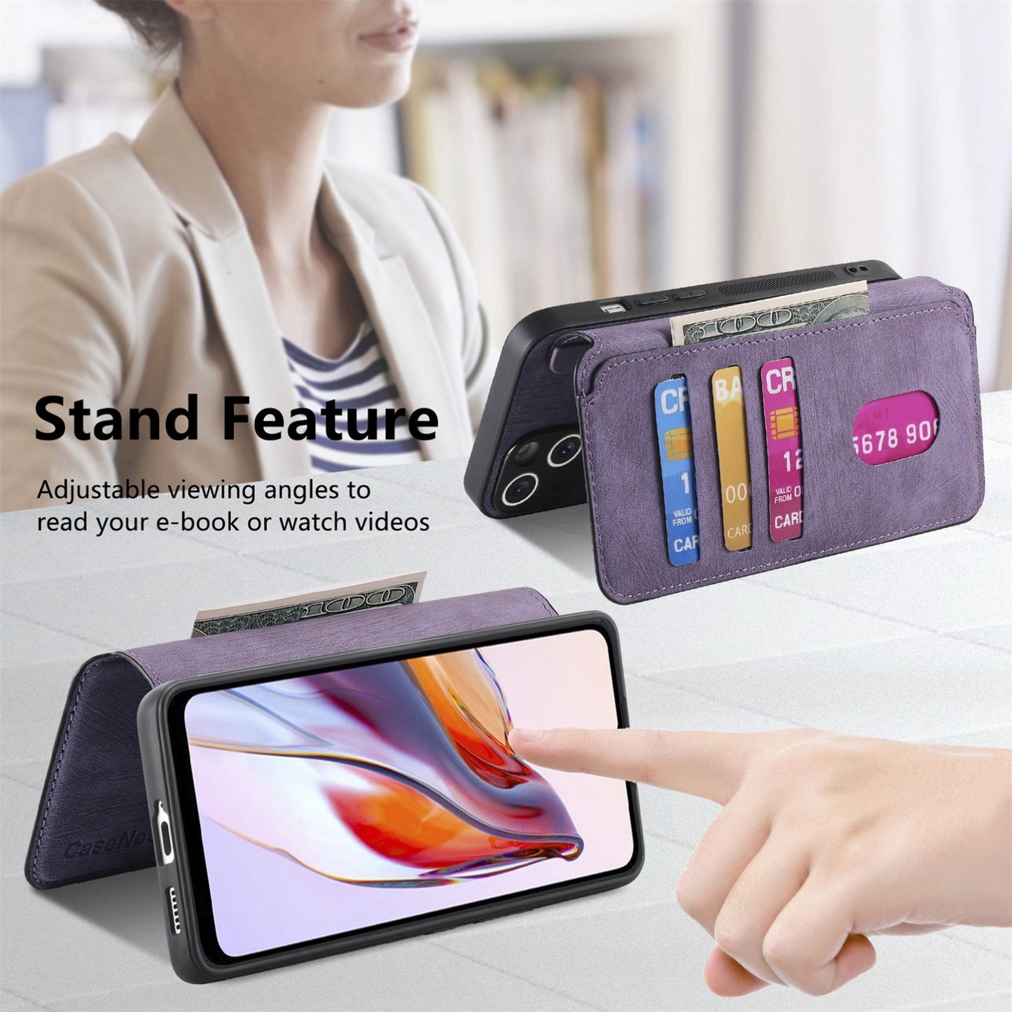 Redmi 12C Retro Leather Phone Case with Enhanced MagSafe Wireless Charging, RFID Anti-theft Protection, Kickstand & Magnetic Lock Wallet Cover