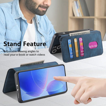 Redmi K70/K70 Pro Retro Leather Phone Case with Enhanced MagSafe Wireless Charging, RFID Anti-theft Protection, Kickstand & Magnetic Lock Wallet Cover