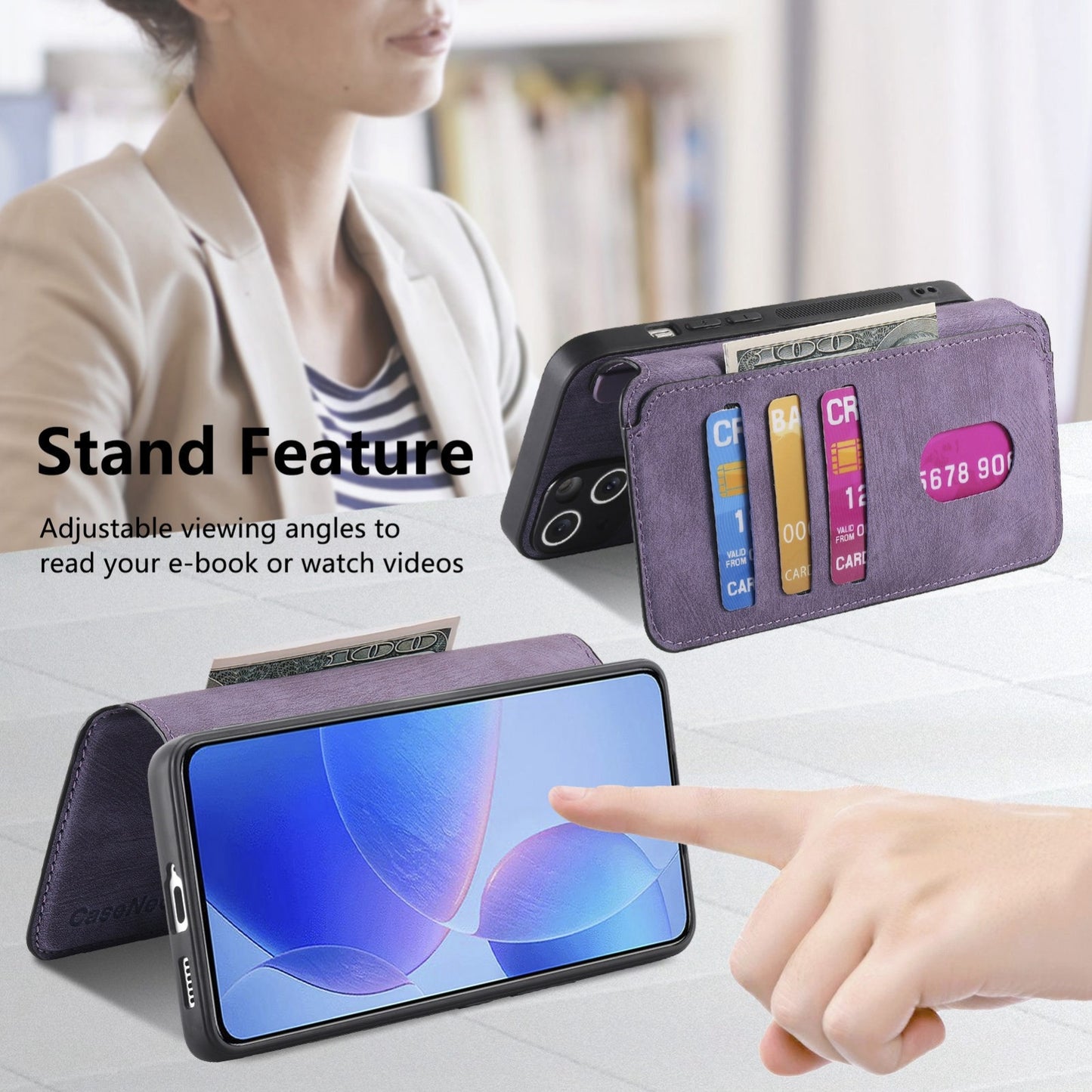 Redmi K70/K70 Pro Retro Leather Phone Case with Enhanced MagSafe Wireless Charging, RFID Anti-theft Protection, Kickstand & Magnetic Lock Wallet Cover