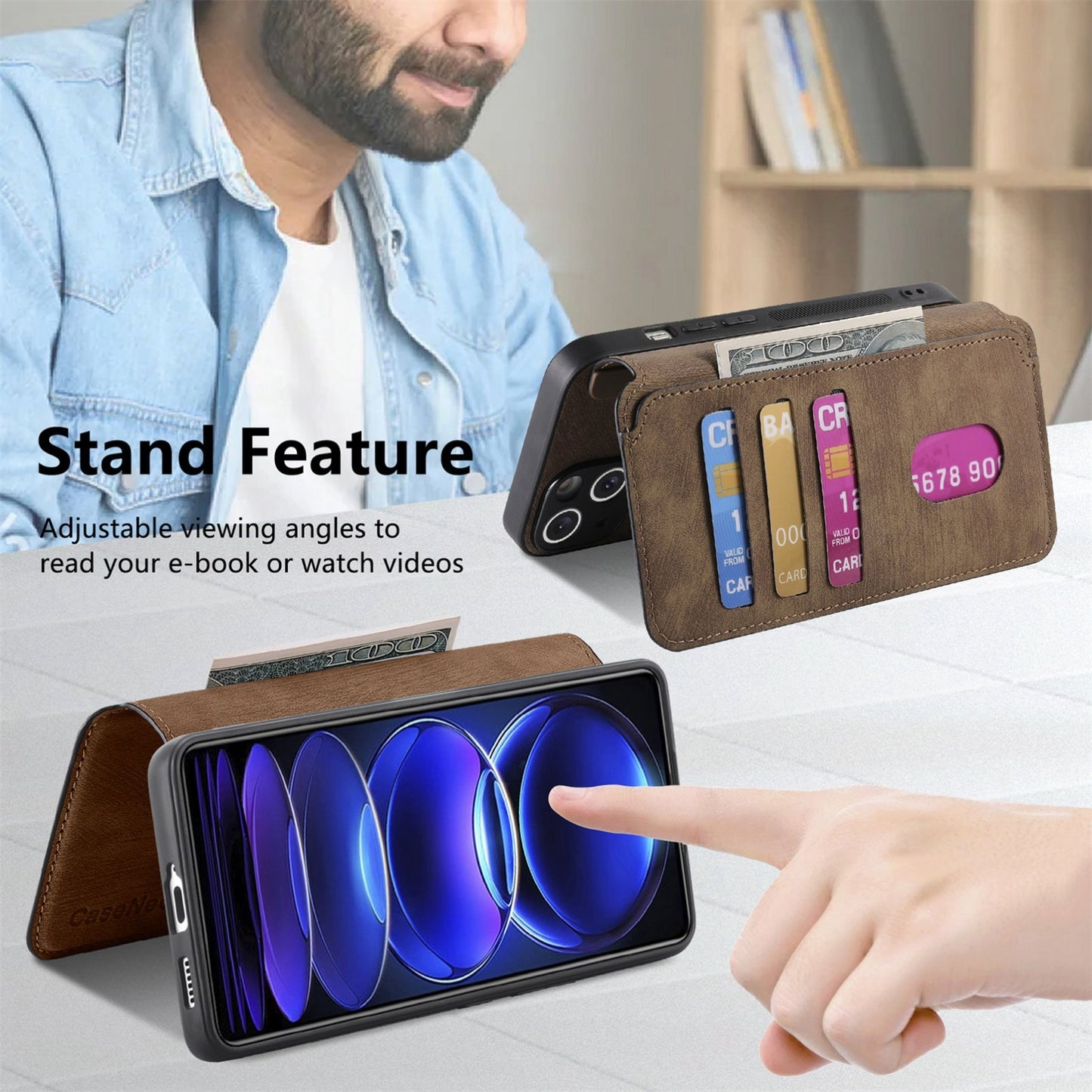 Redmi Note 12 Pro+ 5G Retro Leather Phone Case with Enhanced MagSafe Wireless Charging, RFID Anti-theft Protection, Kickstand & Magnetic Lock Wallet Cover