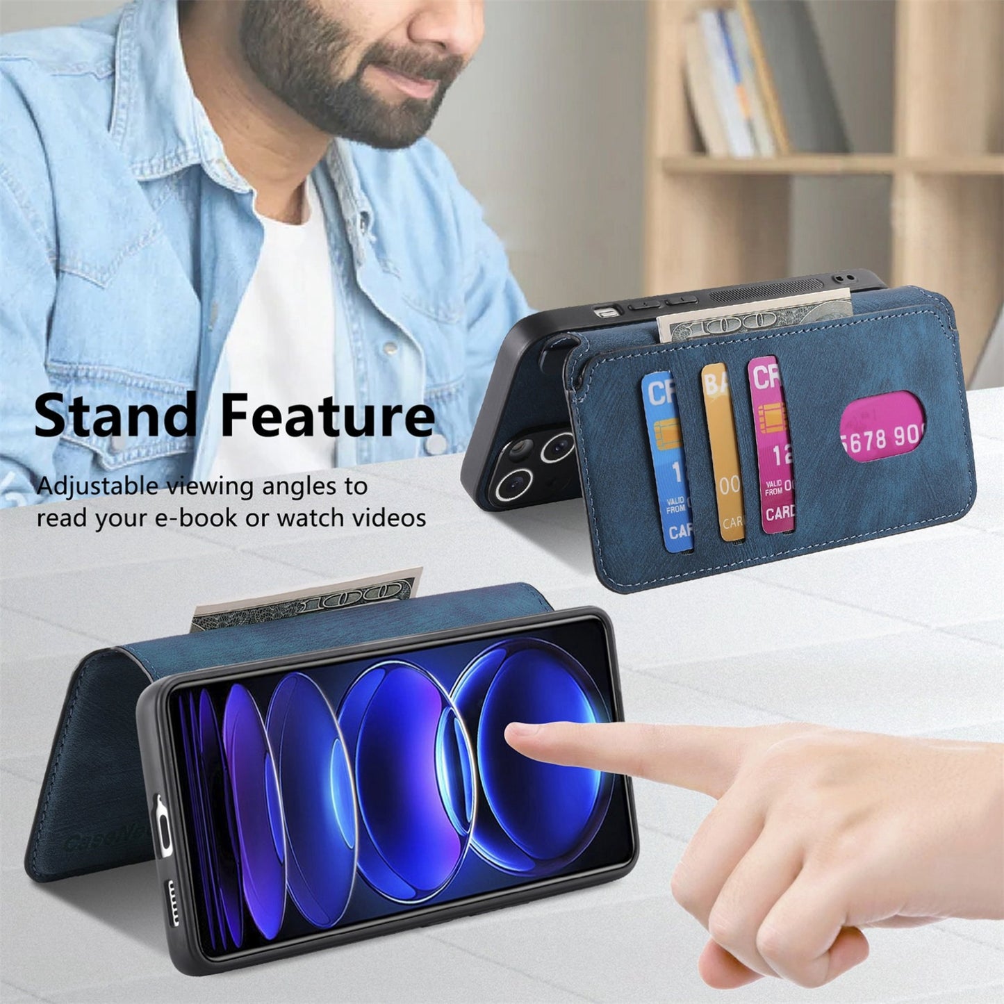 Redmi Note 12 Pro+ 5G Retro Leather Phone Case with Enhanced MagSafe Wireless Charging, RFID Anti-theft Protection, Kickstand & Magnetic Lock Wallet Cover