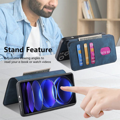 Redmi Note 12 Pro+ 5G Retro Leather Phone Case with Enhanced MagSafe Wireless Charging, RFID Anti-theft Protection, Kickstand & Magnetic Lock Wallet Cover