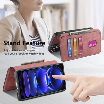 Redmi Note 12 Pro+ 5G Retro Leather Phone Case with Enhanced MagSafe Wireless Charging, RFID Anti-theft Protection, Kickstand & Magnetic Lock Wallet Cover