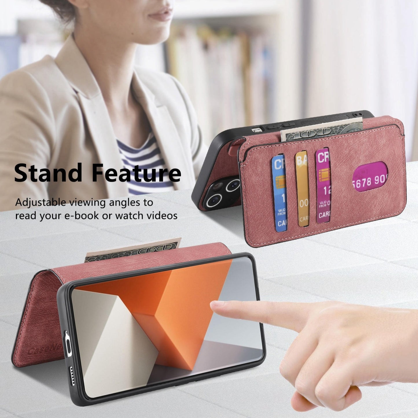 Redmi Note 13 Pro+ 5G Retro Leather Phone Case with Enhanced MagSafe Wireless Charging, RFID Anti-theft Protection, Kickstand & Magnetic Lock Wallet Cover