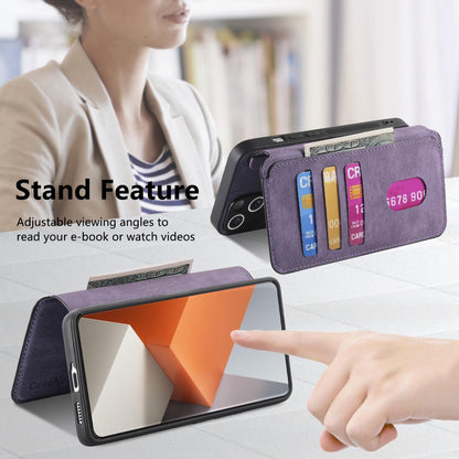 Redmi Note 13 Pro+ 5G Retro Leather Phone Case with Enhanced MagSafe Wireless Charging, RFID Anti-theft Protection, Kickstand & Magnetic Lock Wallet Cover