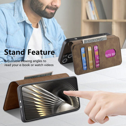 Redmi Turbo 3 5G Retro Leather Phone Case with Enhanced MagSafe Wireless Charging, RFID Anti-theft Protection, Kickstand & Magnetic Lock Wallet Cover