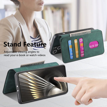 Redmi Turbo 3 5G Retro Leather Phone Case with Enhanced MagSafe Wireless Charging, RFID Anti-theft Protection, Kickstand & Magnetic Lock Wallet Cover