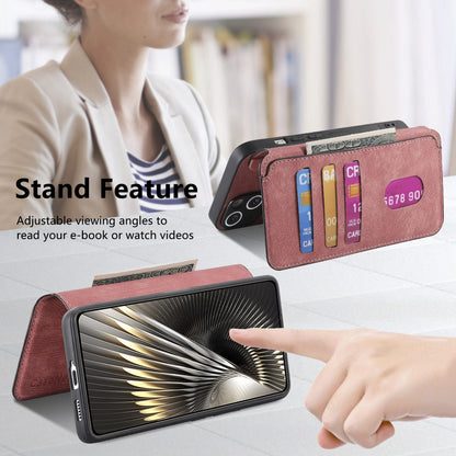 Redmi Turbo 3 5G Retro Leather Phone Case with Enhanced MagSafe Wireless Charging, RFID Anti-theft Protection, Kickstand & Magnetic Lock Wallet Cover