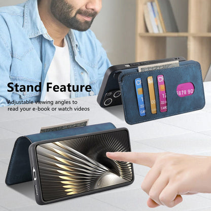 Xiaomi Poco F6 Retro Leather Phone Case with Enhanced MagSafe Wireless Charging, RFID Anti-theft Protection, Kickstand & Magnetic Lock Wallet Cover