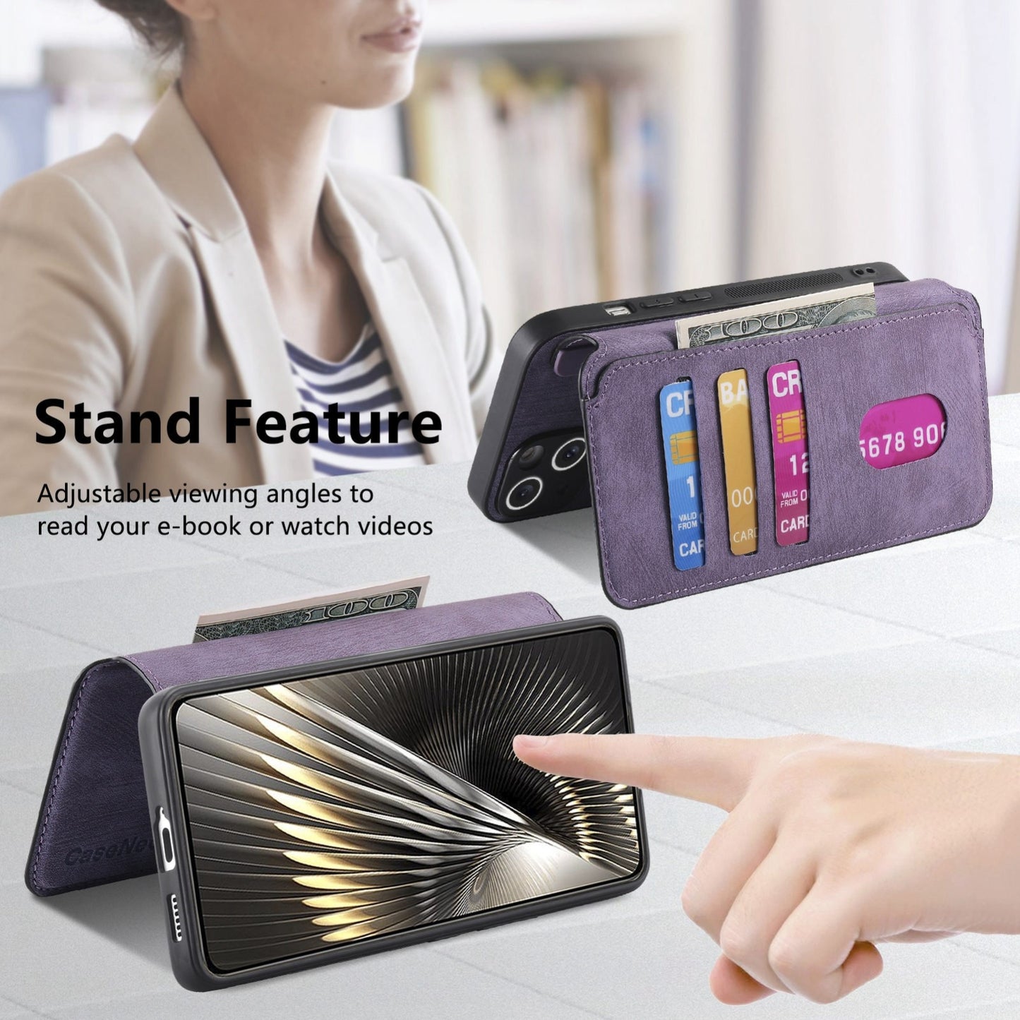 Xiaomi Poco F6 Retro Leather Phone Case with Enhanced MagSafe Wireless Charging, RFID Anti-theft Protection, Kickstand & Magnetic Lock Wallet Cover