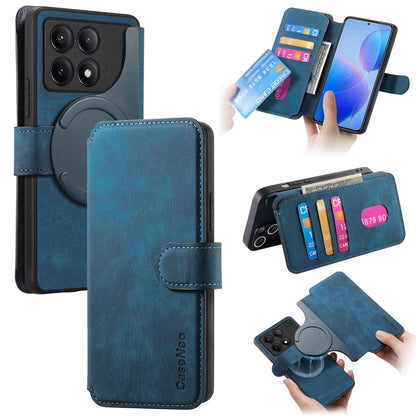 Xiaomi Poco F6 Pro Retro Leather Phone Case with Enhanced MagSafe Wireless Charging, RFID Anti-theft Protection, Kickstand & Magnetic Lock Wallet Cover