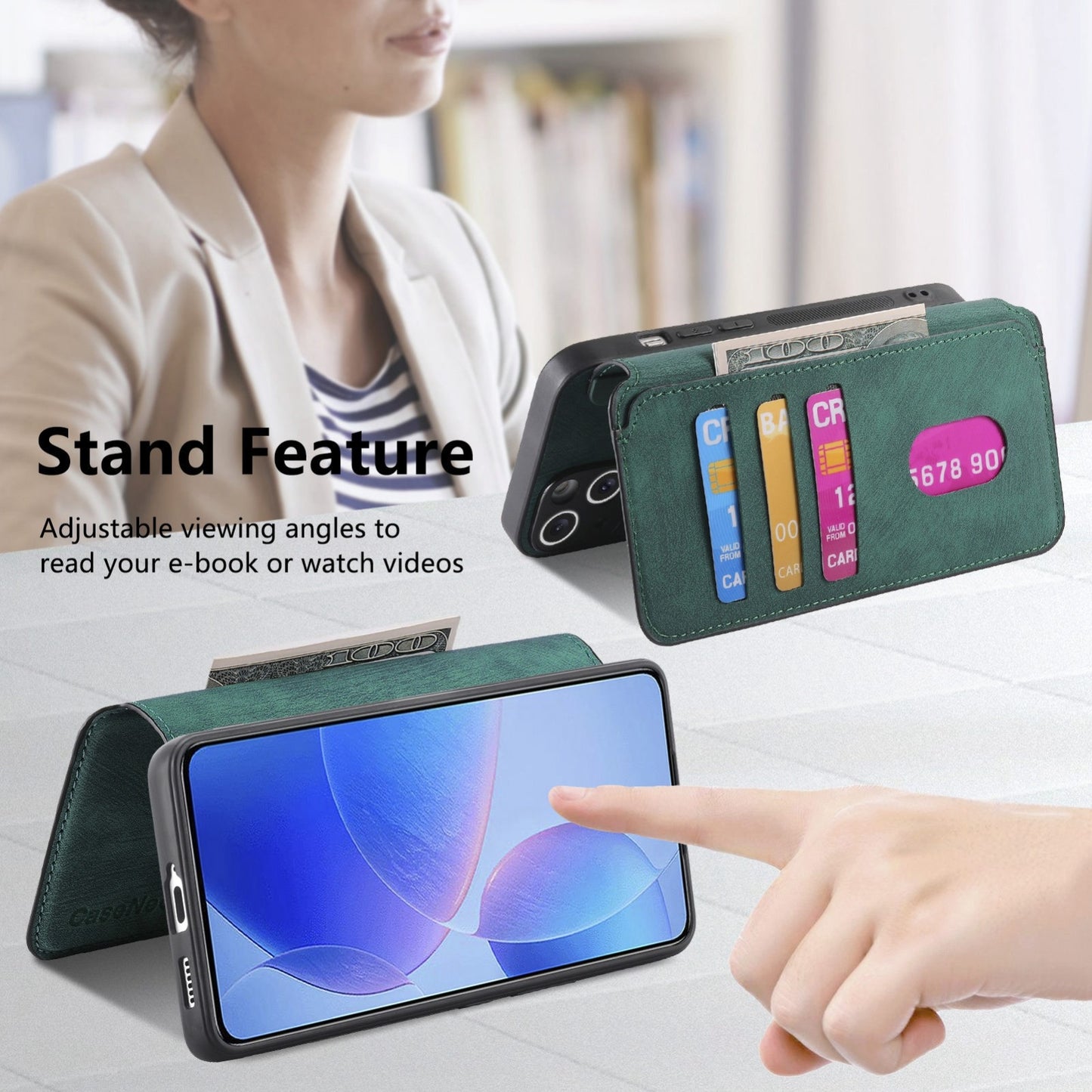 Xiaomi Poco F6 Pro Retro Leather Phone Case with Enhanced MagSafe Wireless Charging, RFID Anti-theft Protection, Kickstand & Magnetic Lock Wallet Cover