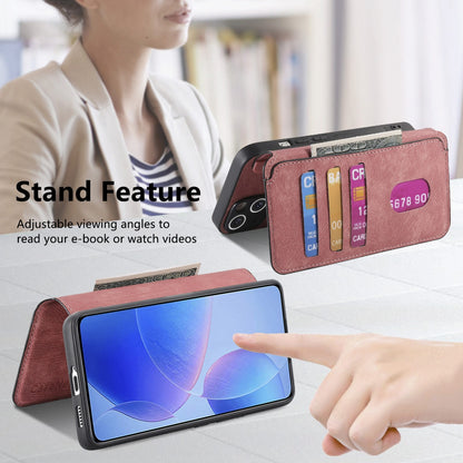 Xiaomi Poco F6 Pro Retro Leather Phone Case with Enhanced MagSafe Wireless Charging, RFID Anti-theft Protection, Kickstand & Magnetic Lock Wallet Cover