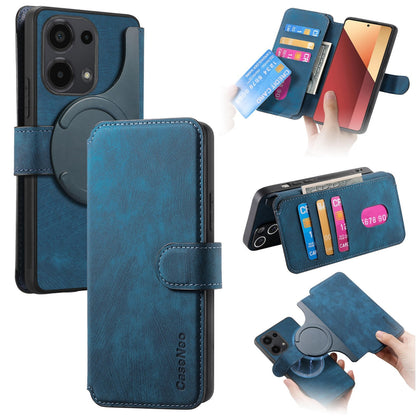 Xiaomi Poco M6 Pro 4G Retro Leather Phone Case with Enhanced MagSafe Wireless Charging, RFID Anti-theft Protection, Kickstand & Magnetic Lock Wallet Cover