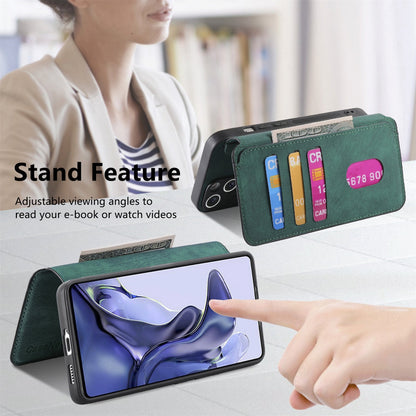 Xiaomi Mi 11T/11T Pro 5G Retro Leather Phone Case with Enhanced MagSafe Wireless Charging, RFID Anti-theft Protection, Kickstand & Magnetic Lock Wallet Cover