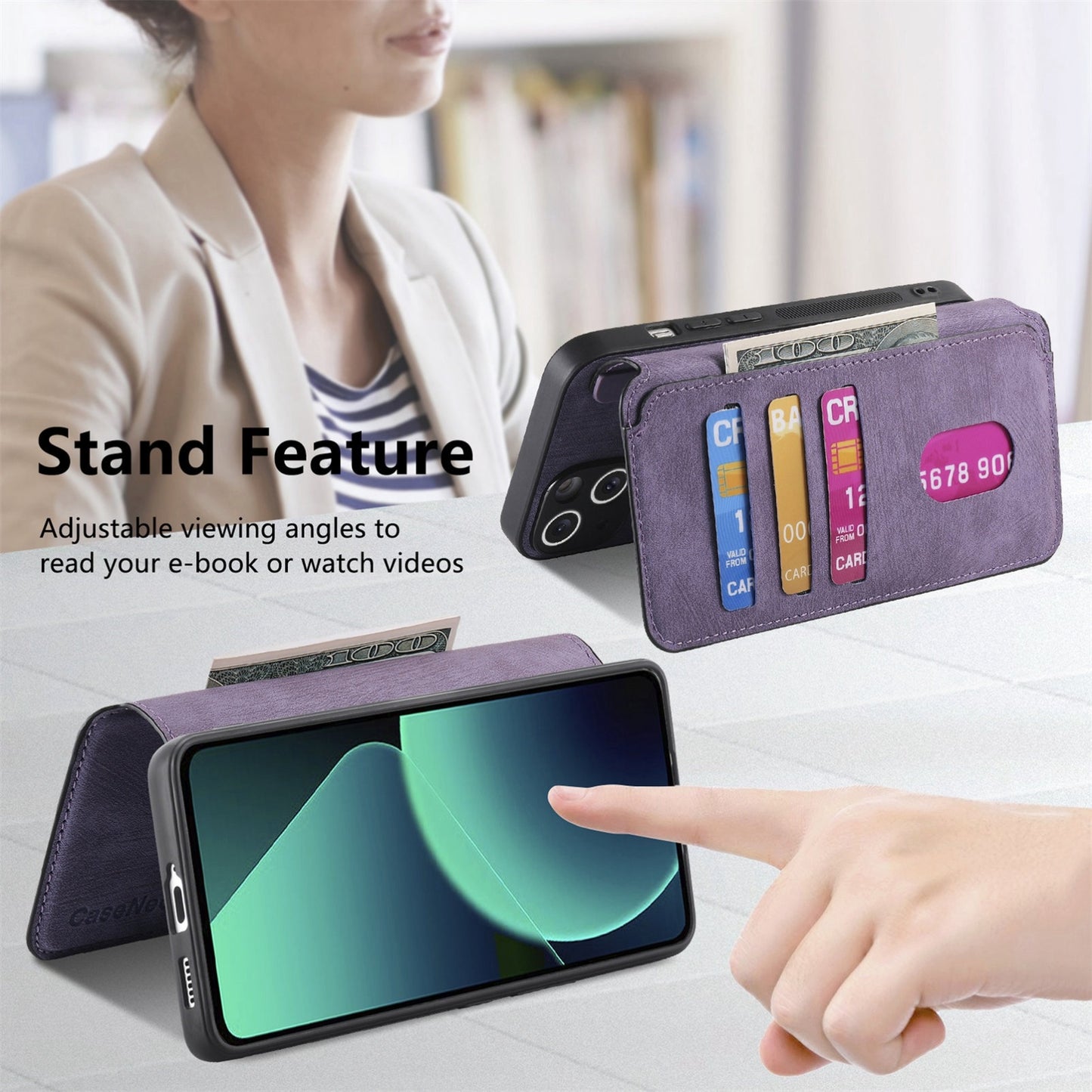 Xiaomi 13T/13T Pro Retro Leather Phone Case with Enhanced MagSafe Wireless Charging, RFID Anti-theft Protection, Kickstand & Magnetic Lock Wallet Cover