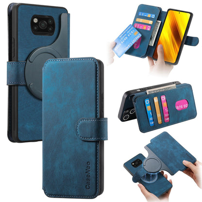 Xiaomi Poco X3 NFC Retro Leather Phone Case with Enhanced MagSafe Wireless Charging, RFID Anti-theft Protection, Kickstand & Magnetic Lock Wallet Cover