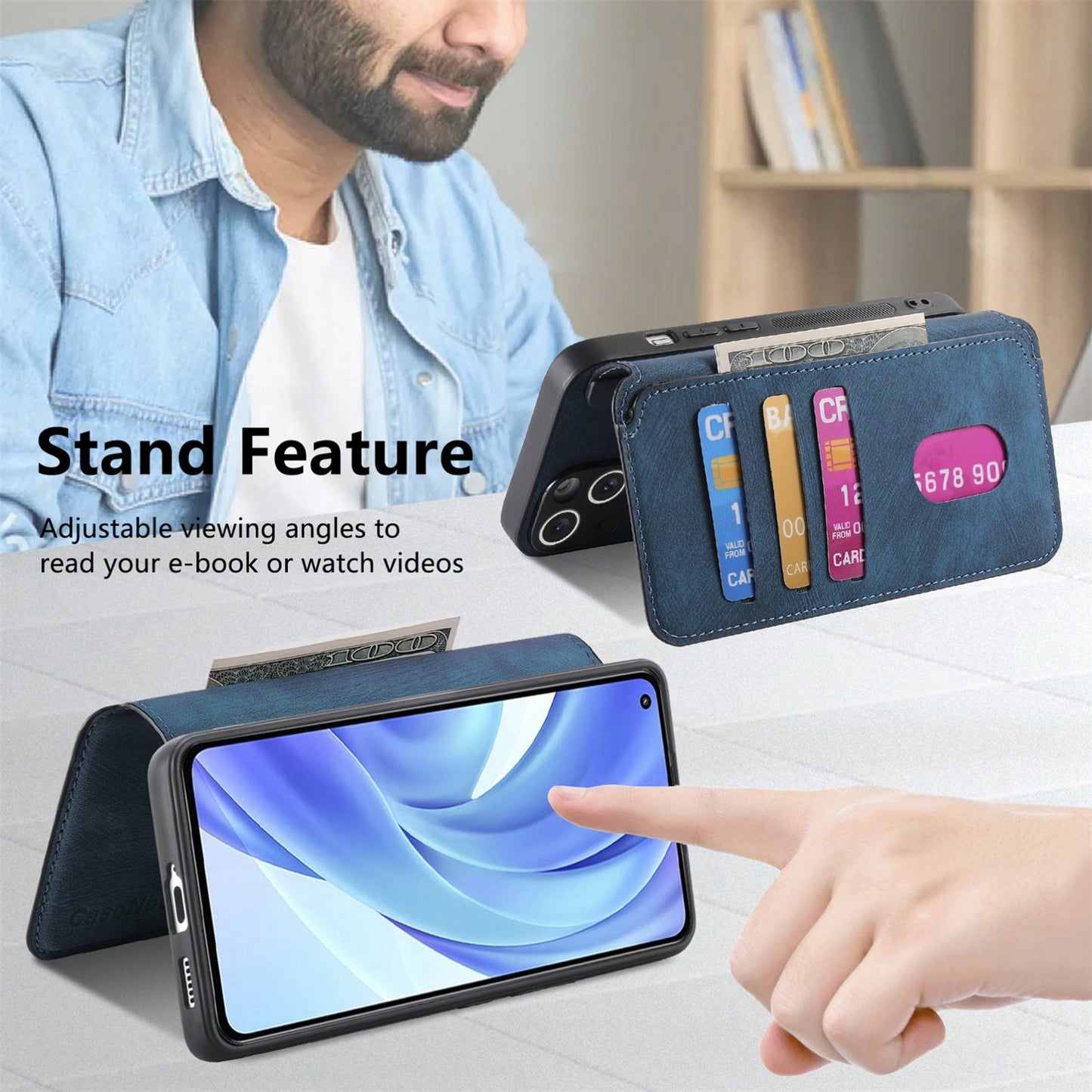 Xiaomi Mi 11 Lite Retro Leather Phone Case with Enhanced MagSafe Wireless Charging, RFID Anti-theft Protection, Kickstand & Magnetic Lock Wallet Cover
