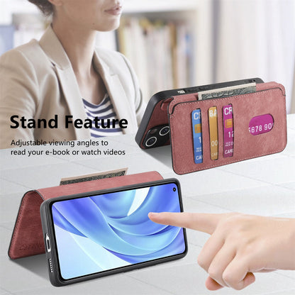Xiaomi Mi 11 Lite Retro Leather Phone Case with Enhanced MagSafe Wireless Charging, RFID Anti-theft Protection, Kickstand & Magnetic Lock Wallet Cover