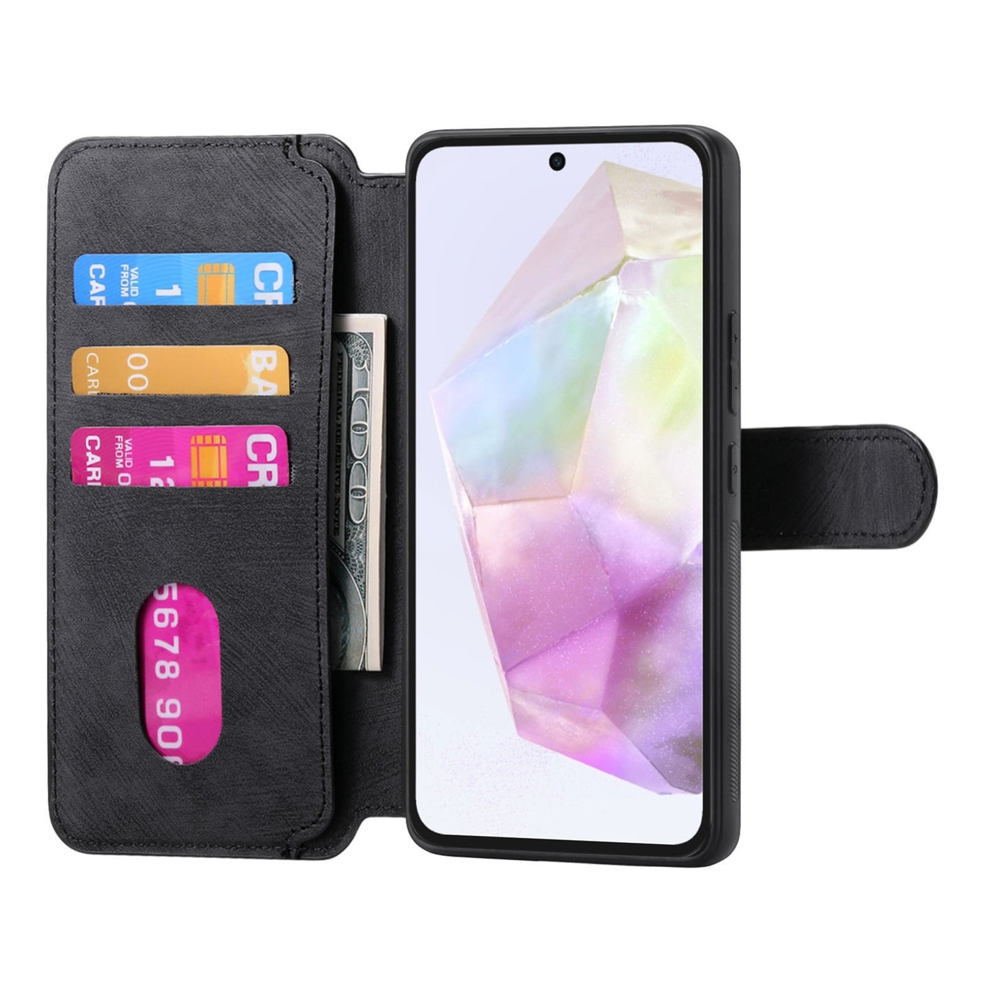 Samsung Galaxy A35 5G Retro Leather Phone Case with Enhanced MagSafe Wireless Charging, RFID Anti-theft Protection, Kickstand & Magnetic Lock Wallet Cover