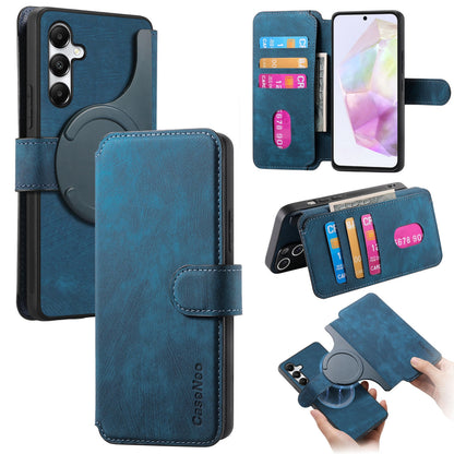 Samsung Galaxy A35 5G Retro Leather Phone Case with Enhanced MagSafe Wireless Charging, RFID Anti-theft Protection, Kickstand & Magnetic Lock Wallet Cover
