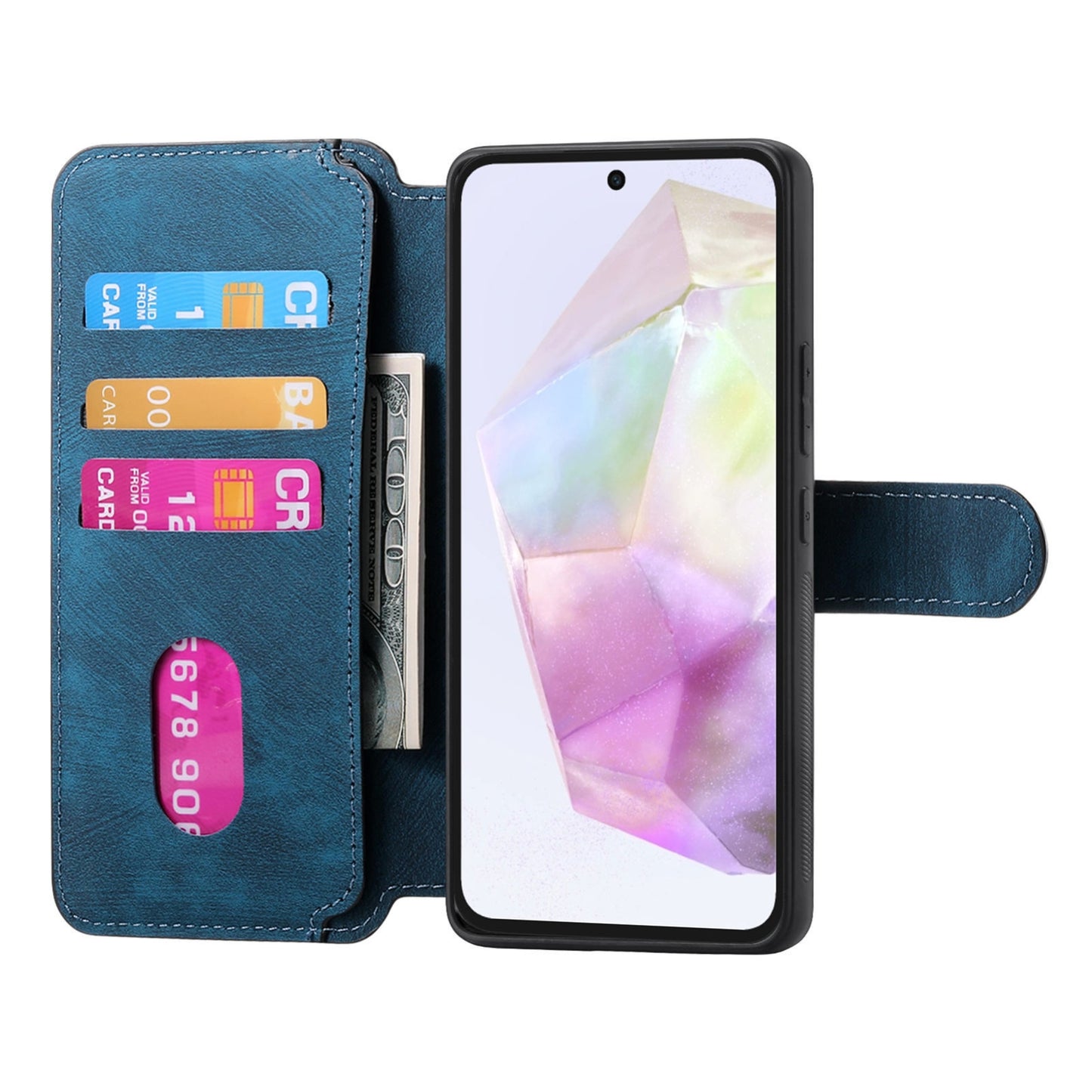 Samsung Galaxy A35 5G Retro Leather Phone Case with Enhanced MagSafe Wireless Charging, RFID Anti-theft Protection, Kickstand & Magnetic Lock Wallet Cover
