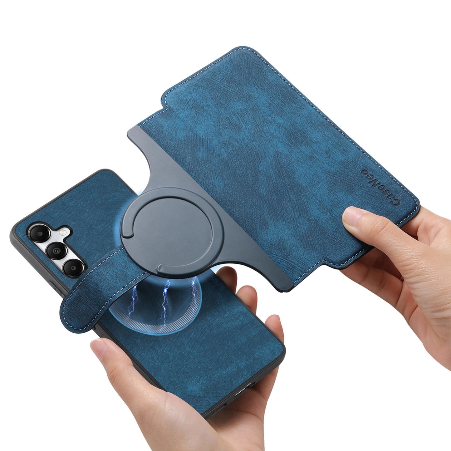 Samsung Galaxy A35 5G Retro Leather Phone Case with Enhanced MagSafe Wireless Charging, RFID Anti-theft Protection, Kickstand & Magnetic Lock Wallet Cover