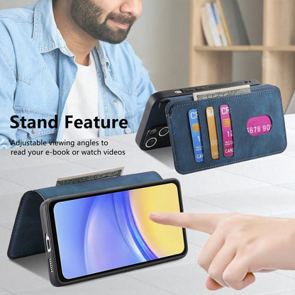 Samsung Galaxy A25 5G Retro Leather Phone Case with Enhanced MagSafe Wireless Charging, RFID Anti-theft Protection, Kickstand & Magnetic Lock Wallet Cover
