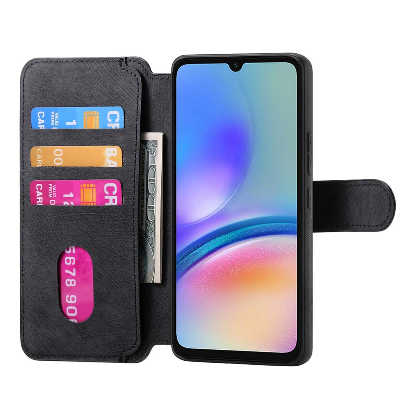 Samsung Galaxy A05s Retro Leather Phone Case with Enhanced MagSafe Wireless Charging, RFID Anti-theft Protection, Kickstand & Magnetic Lock Wallet Cover