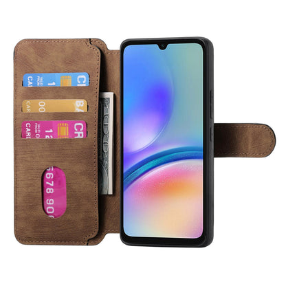 Samsung Galaxy A05s Retro Leather Phone Case with Enhanced MagSafe Wireless Charging, RFID Anti-theft Protection, Kickstand & Magnetic Lock Wallet Cover
