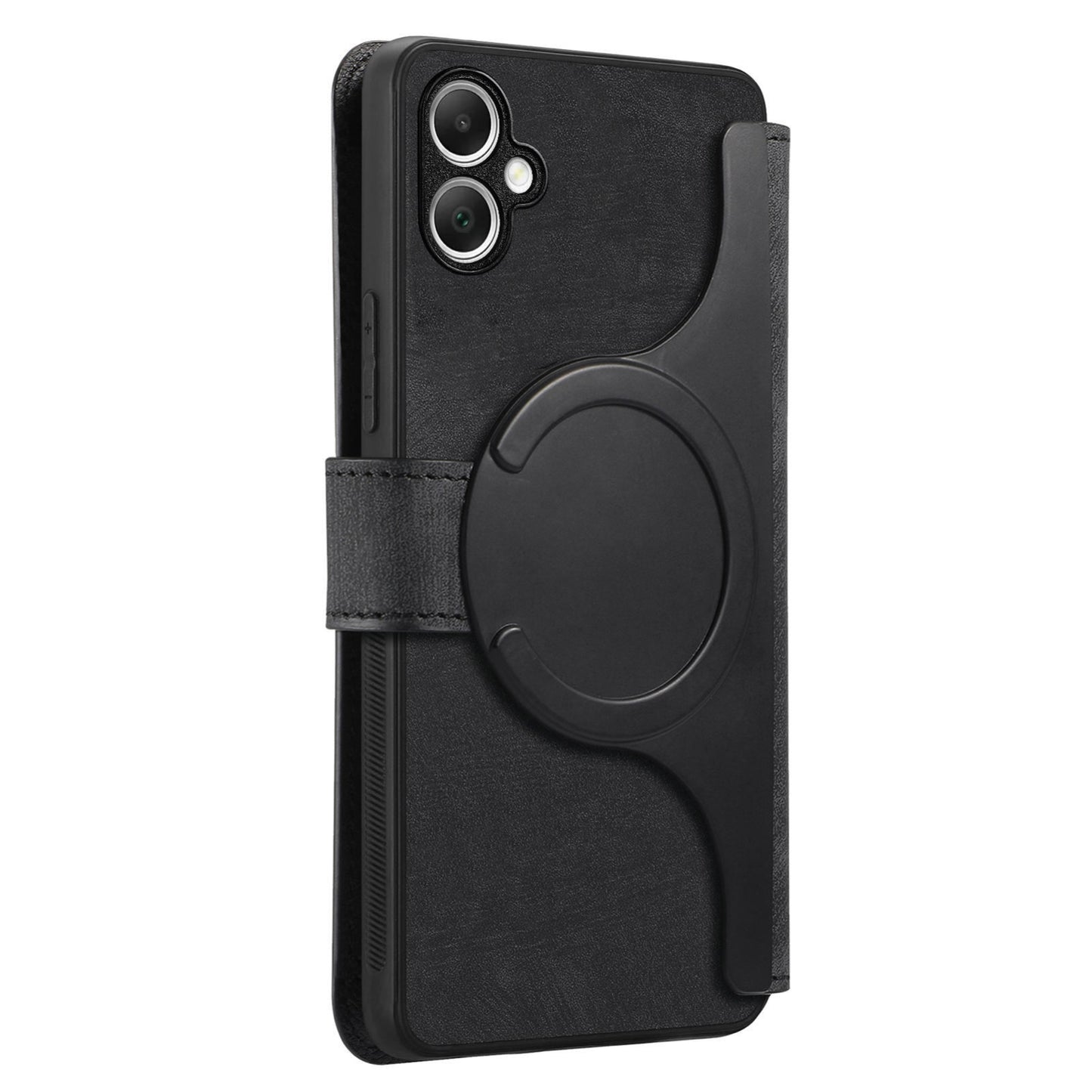 Samsung Galaxy A05 Retro Leather Phone Case with Enhanced MagSafe Wireless Charging, RFID Anti-theft Protection, Kickstand & Magnetic Lock Wallet Cover