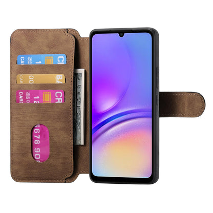 Samsung Galaxy A05 Retro Leather Phone Case with Enhanced MagSafe Wireless Charging, RFID Anti-theft Protection, Kickstand & Magnetic Lock Wallet Cover