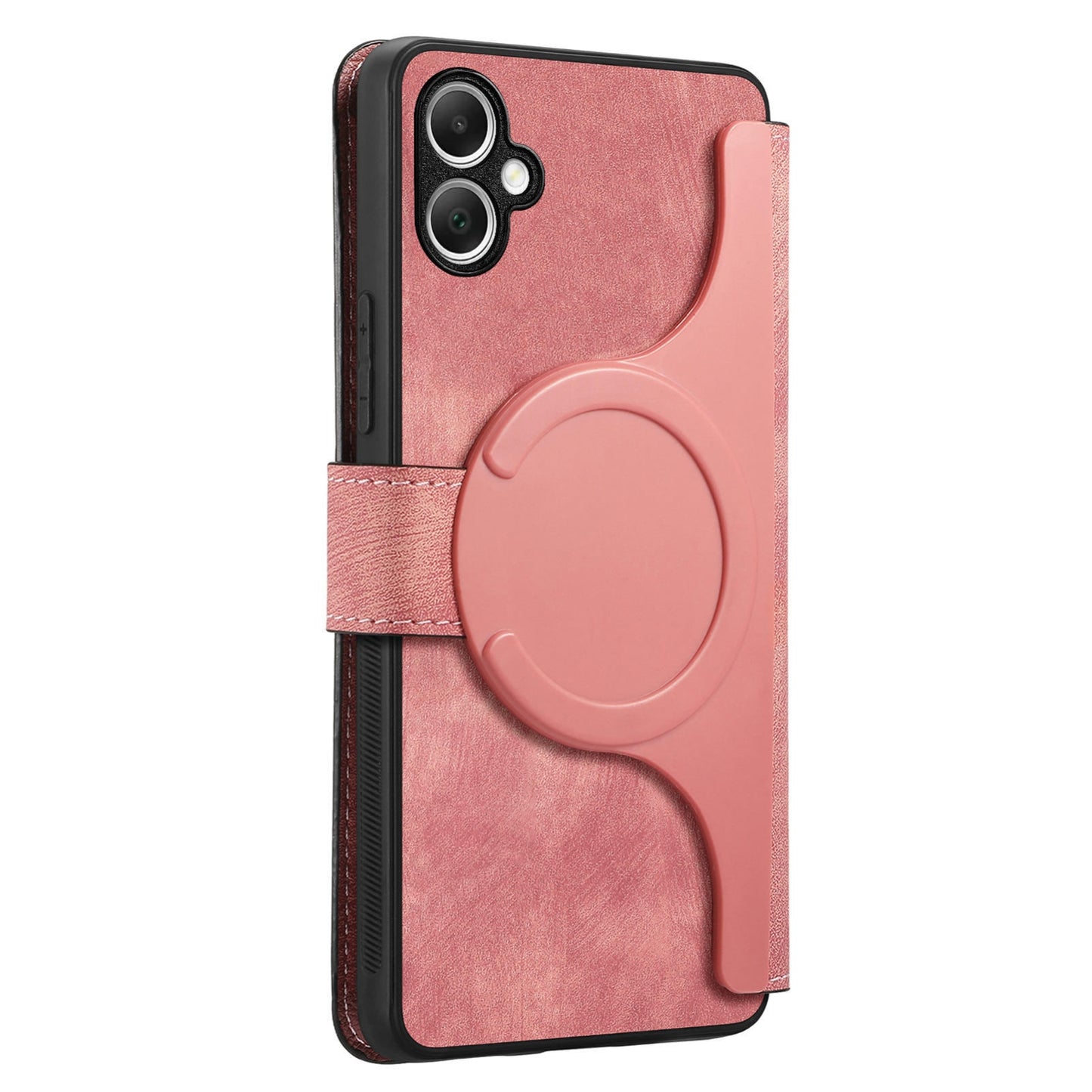 Samsung Galaxy A05 Retro Leather Phone Case with Enhanced MagSafe Wireless Charging, RFID Anti-theft Protection, Kickstand & Magnetic Lock Wallet Cover