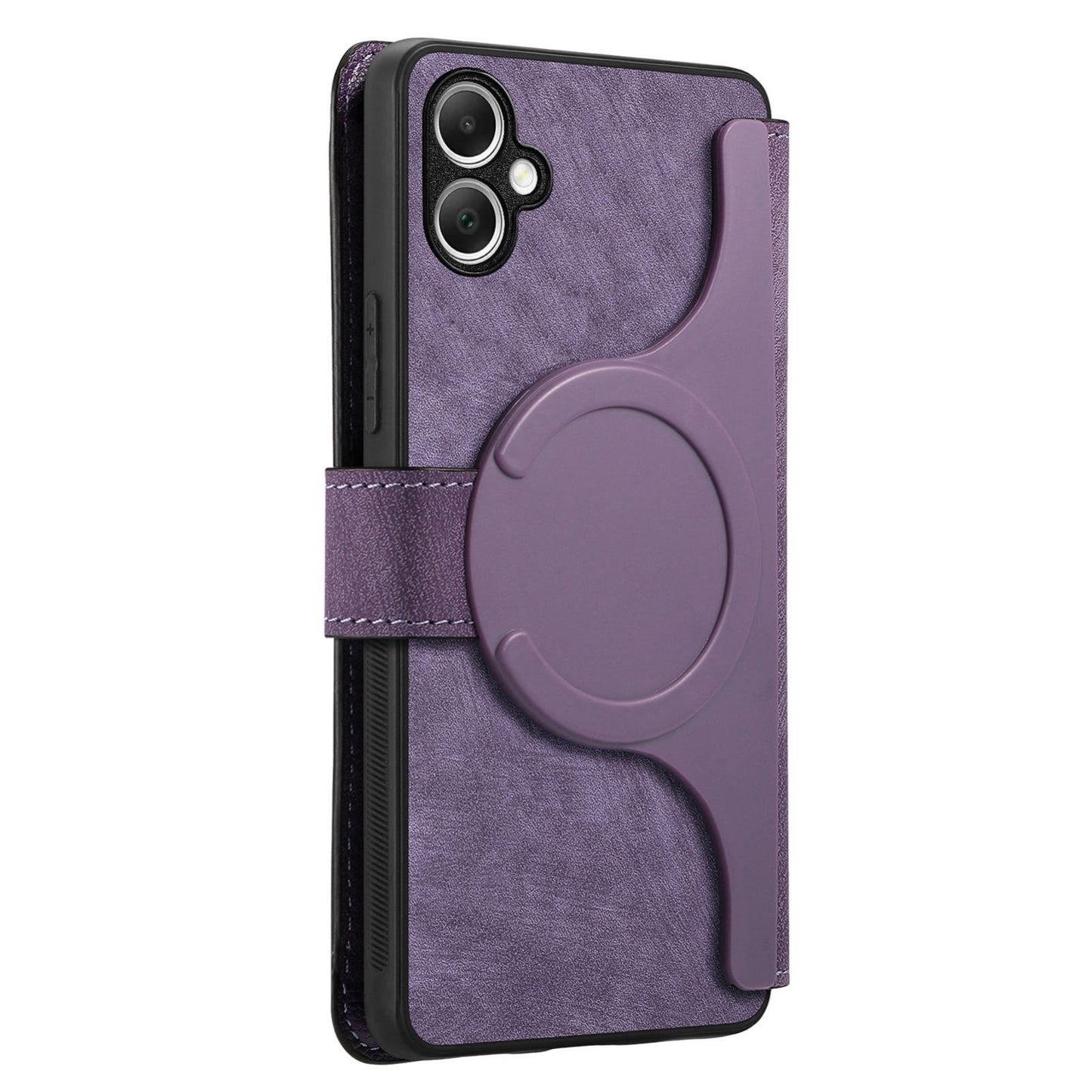 Samsung Galaxy A05 Retro Leather Phone Case with Enhanced MagSafe Wireless Charging, RFID Anti-theft Protection, Kickstand & Magnetic Lock Wallet Cover