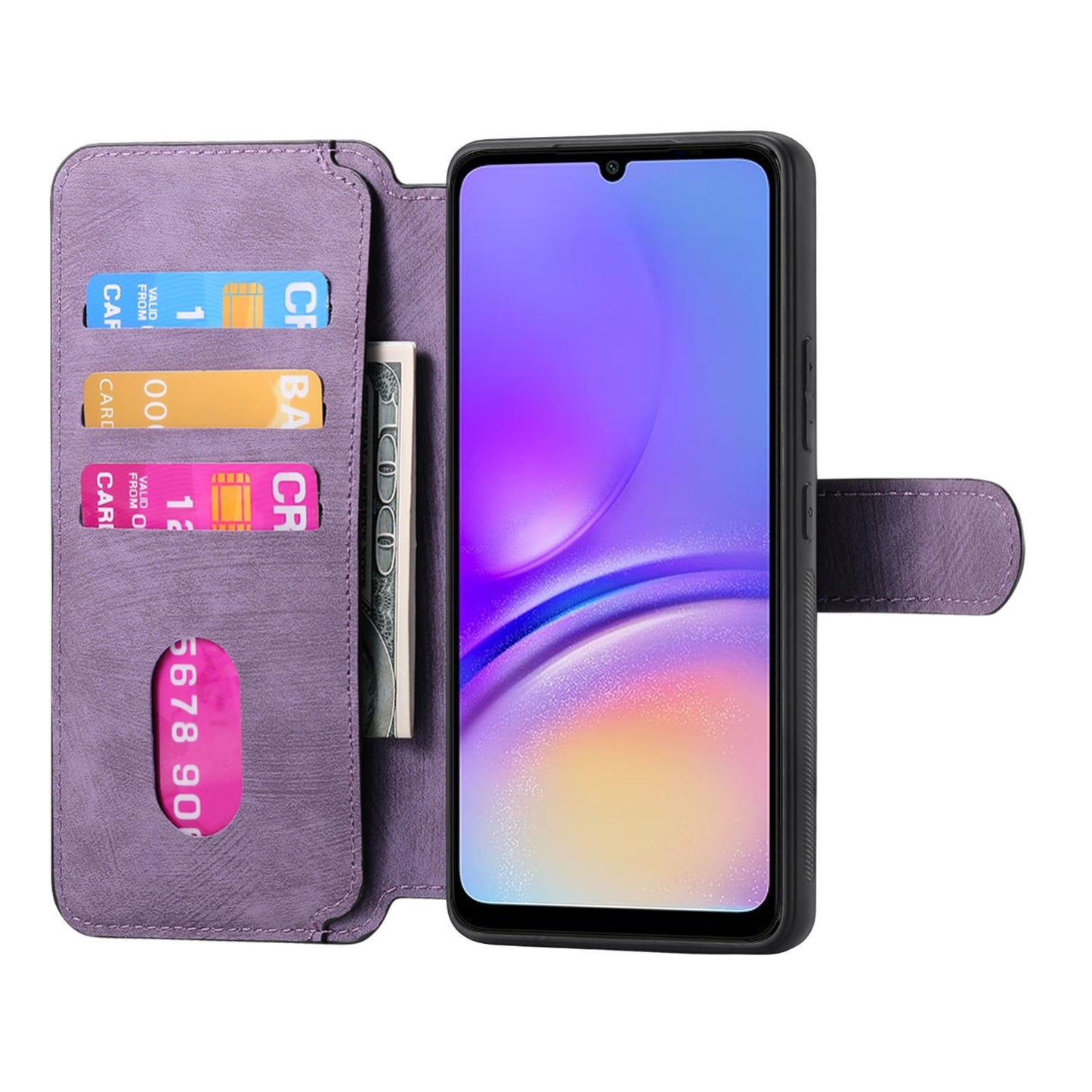 Samsung Galaxy A05 Retro Leather Phone Case with Enhanced MagSafe Wireless Charging, RFID Anti-theft Protection, Kickstand & Magnetic Lock Wallet Cover