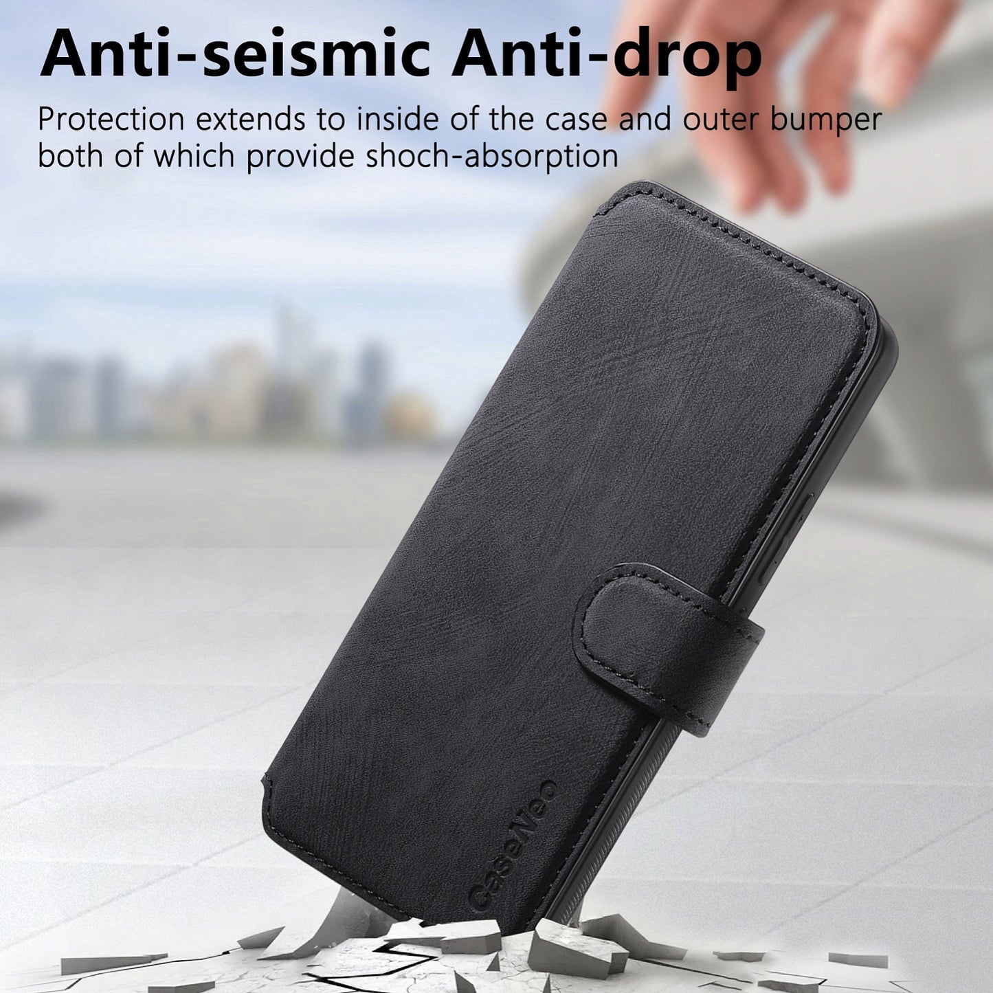 Samsung Galaxy A53 5G Retro Leather Phone Case with Enhanced MagSafe Wireless Charging, RFID Anti-theft Protection, Kickstand & Magnetic Lock Wallet Cover