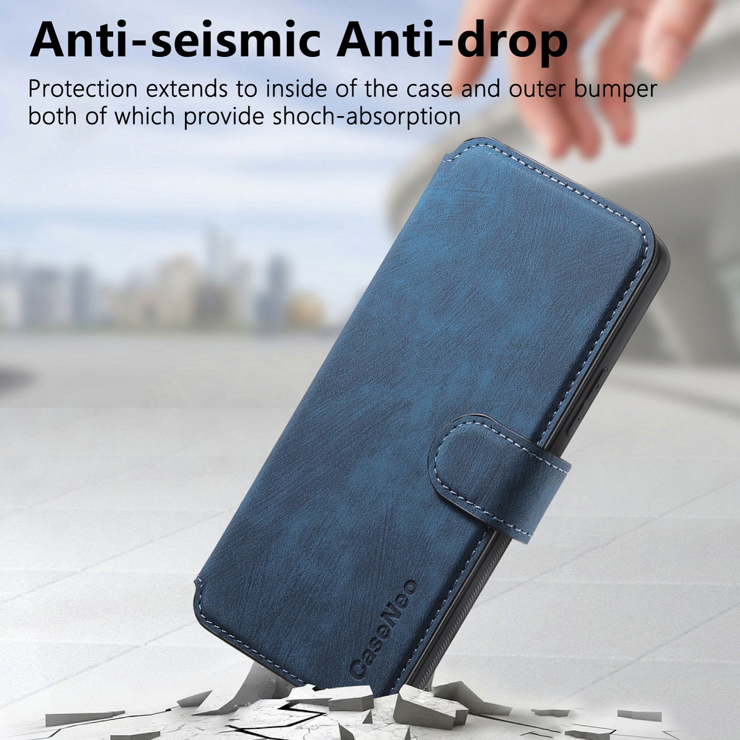 Samsung Galaxy A53 5G Retro Leather Phone Case with Enhanced MagSafe Wireless Charging, RFID Anti-theft Protection, Kickstand & Magnetic Lock Wallet Cover