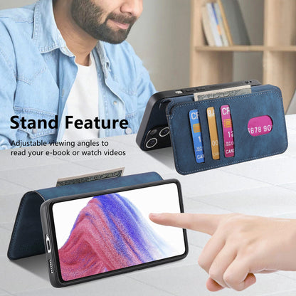 Samsung Galaxy A53 5G Retro Leather Phone Case with Enhanced MagSafe Wireless Charging, RFID Anti-theft Protection, Kickstand & Magnetic Lock Wallet Cover