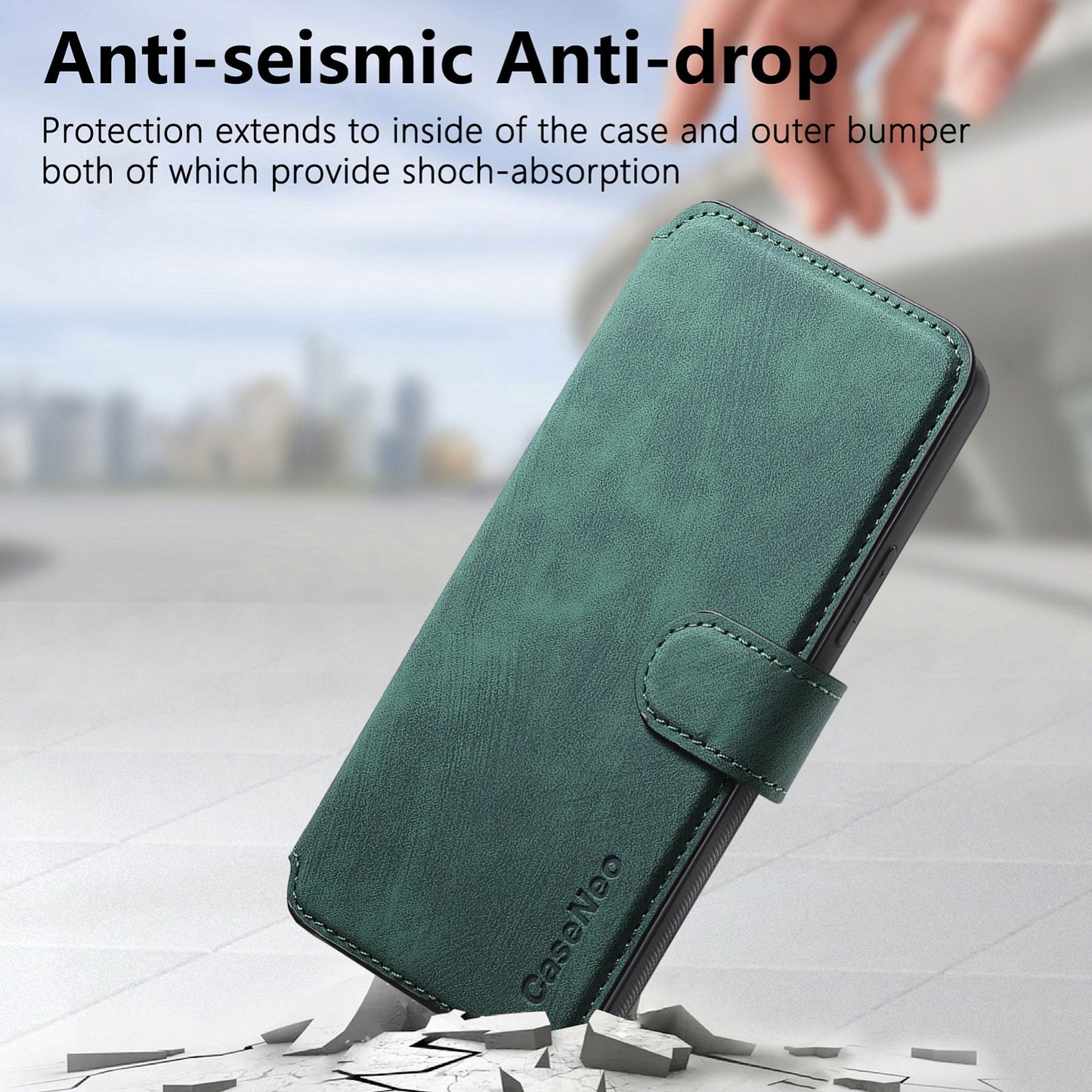 Samsung Galaxy A53 5G Retro Leather Phone Case with Enhanced MagSafe Wireless Charging, RFID Anti-theft Protection, Kickstand & Magnetic Lock Wallet Cover