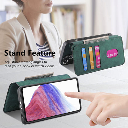Samsung Galaxy A53 5G Retro Leather Phone Case with Enhanced MagSafe Wireless Charging, RFID Anti-theft Protection, Kickstand & Magnetic Lock Wallet Cover