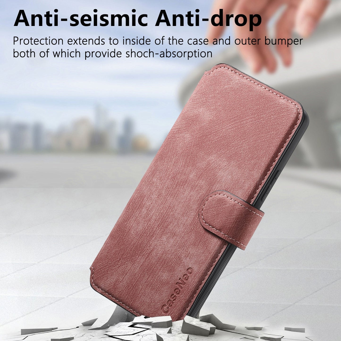Samsung Galaxy A53 5G Retro Leather Phone Case with Enhanced MagSafe Wireless Charging, RFID Anti-theft Protection, Kickstand & Magnetic Lock Wallet Cover